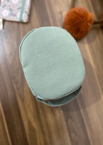 Fermuarlı Bej Keten kulaklık Çantası - Görsel 7