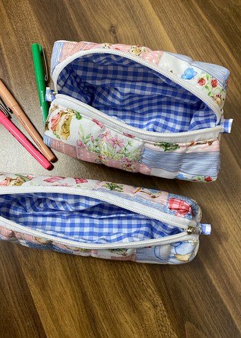 Bohem Çok Renkli Pamuklu Makyaj Çantası - Görsel 5