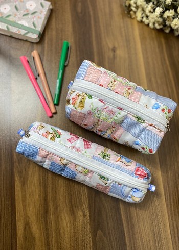 Bohem Çok Renkli Pamuklu Makyaj Çantası - Görsel 3