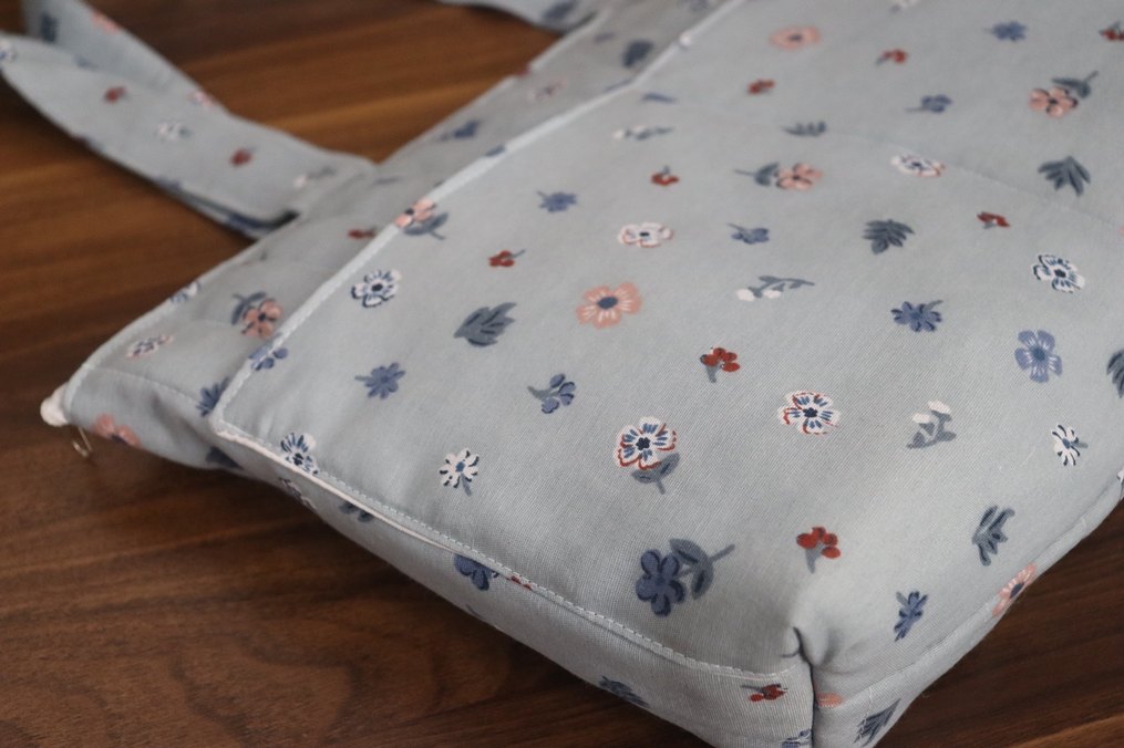 Çiçek Desenli Gri tablet kitap Çantası - Görsel 2