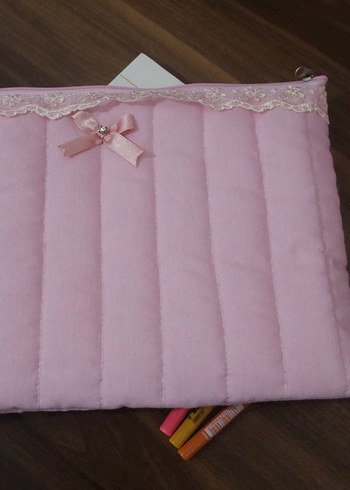 Pembe Nakışlı Tablet Çantası - Görsel 6
