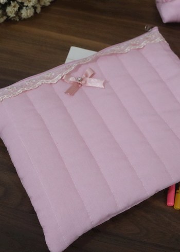 Pembe Nakışlı Tablet Çantası - Görsel 2