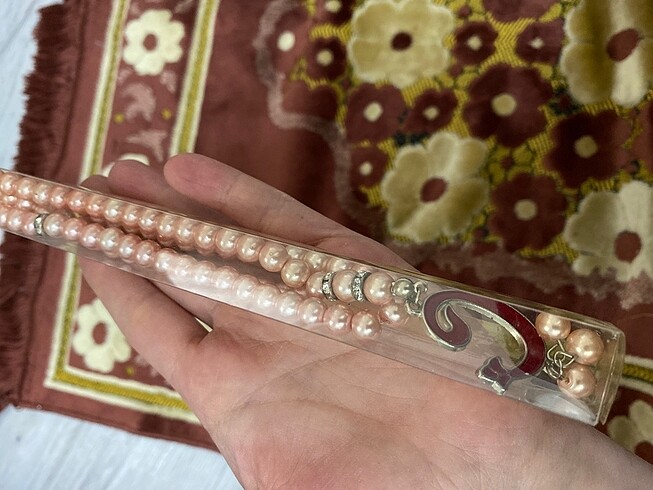 Beden pembe Renk Çok kaliteli İnci Tesbih