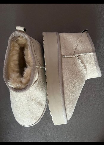 Gri Dolgu Topuk Kadın Ugg - Görsel 2