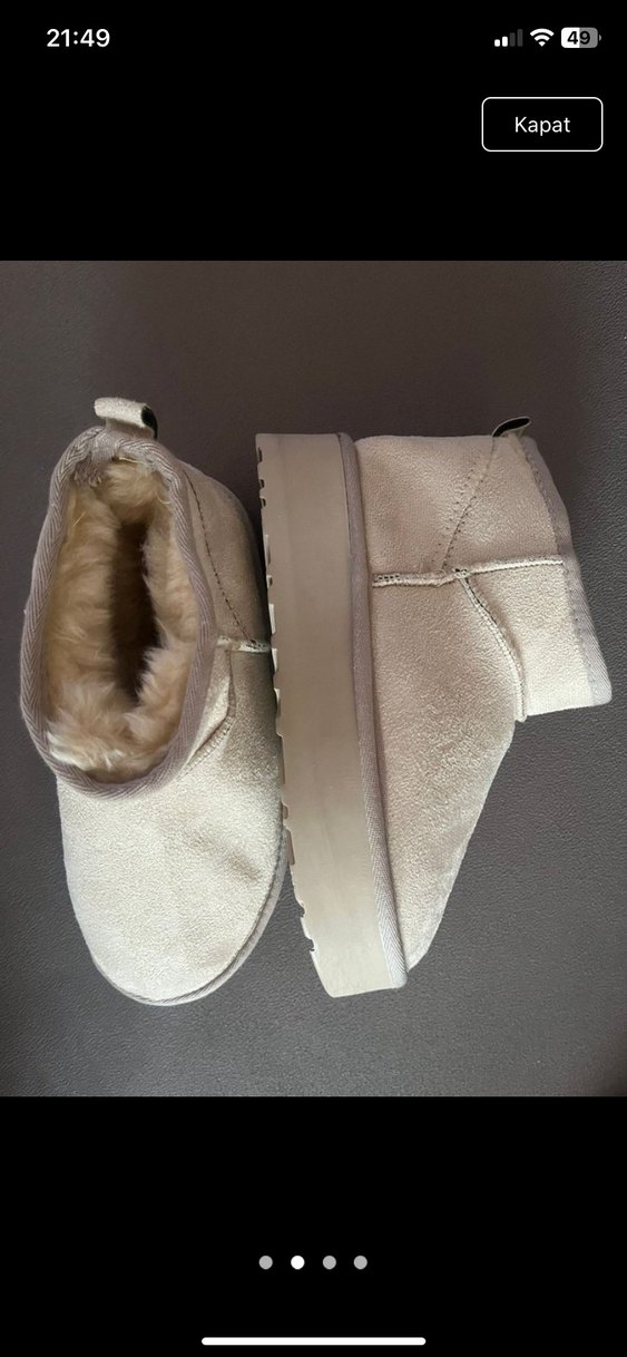 Gri Dolgu Topuk Kadın Ugg - Görsel 2