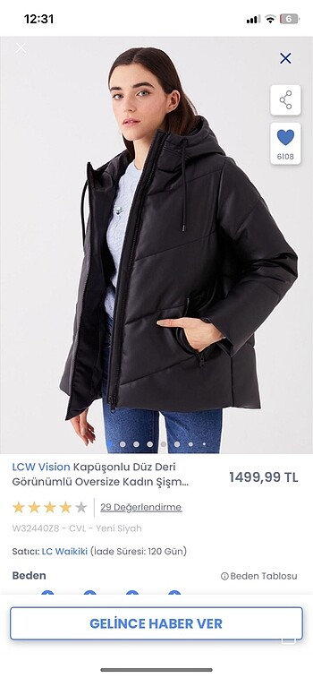 LCW DERİ ŞİŞME MONT