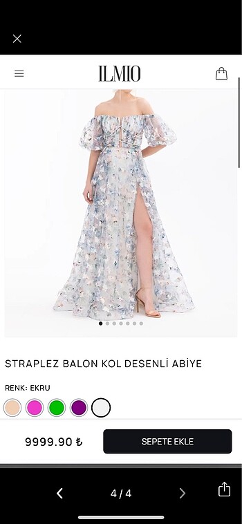 36 Beden turuncu Renk Somon rengi abiye