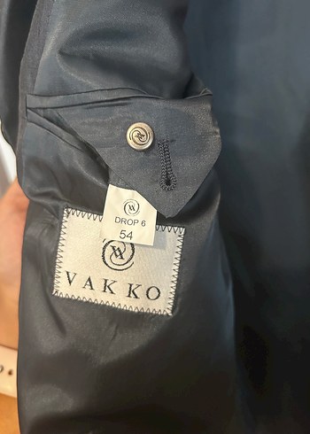 54 Beden siyah Renk Vakko Yazlık Erkek Ceket