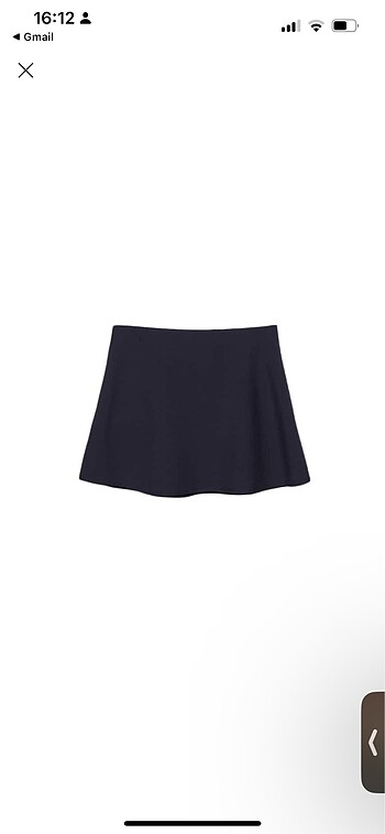 Stradivarius Smart Lacivert Mini Etek