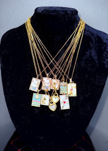 Beden Bohem Zincir Tarot Detaylı Uzun Kadın Kolyesi