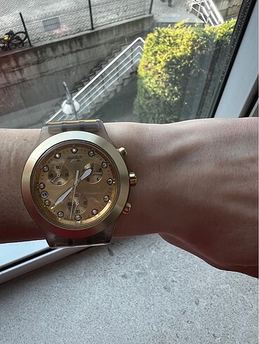  Beden altın Renk Swatch kadın saat