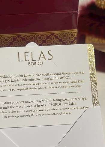Lelas Bordo Kadın Parfümü 100 ml - Görsel 4