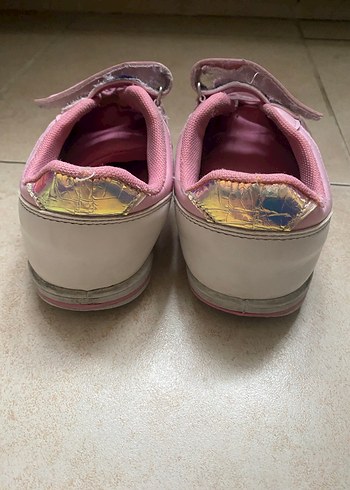 Kız Çocuk Pembe Frozen II Cırtlı Spor Ayakkabı - Görsel 4