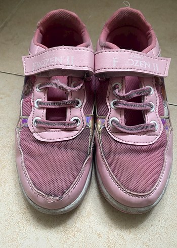 Kız Çocuk Pembe Frozen II Cırtlı Spor Ayakkabı - Görsel 2