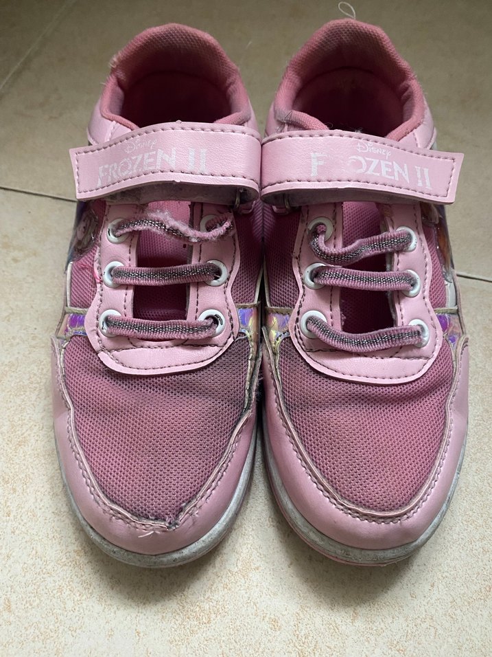 Kız Çocuk Pembe Frozen II Cırtlı Spor Ayakkabı - Görsel 2