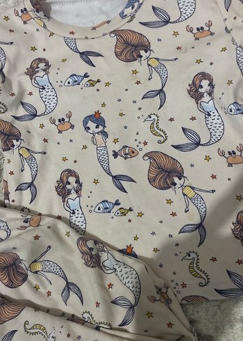 Deniz Kızı Desenli Çocuk Pijama Takımı - Görsel 2