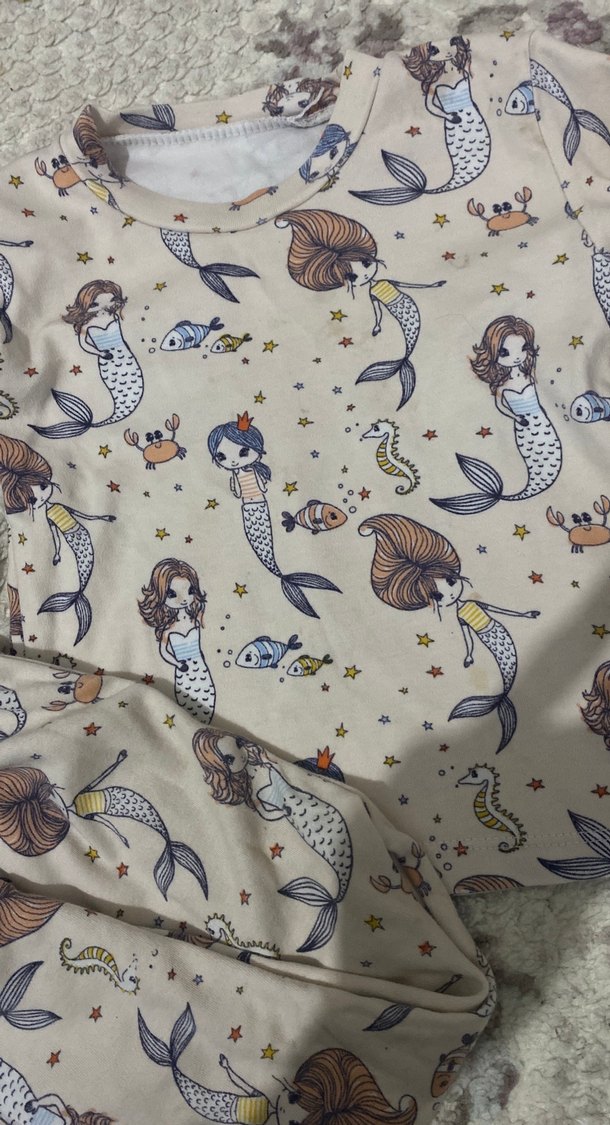 Deniz Kızı Desenli Çocuk Pijama Takımı - Görsel 2