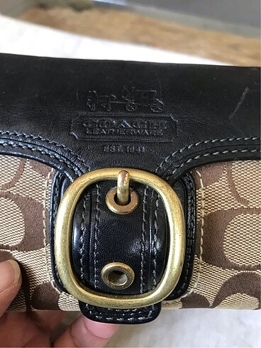  Beden kahverengi Renk Coach el çantası portföy y2k vintage