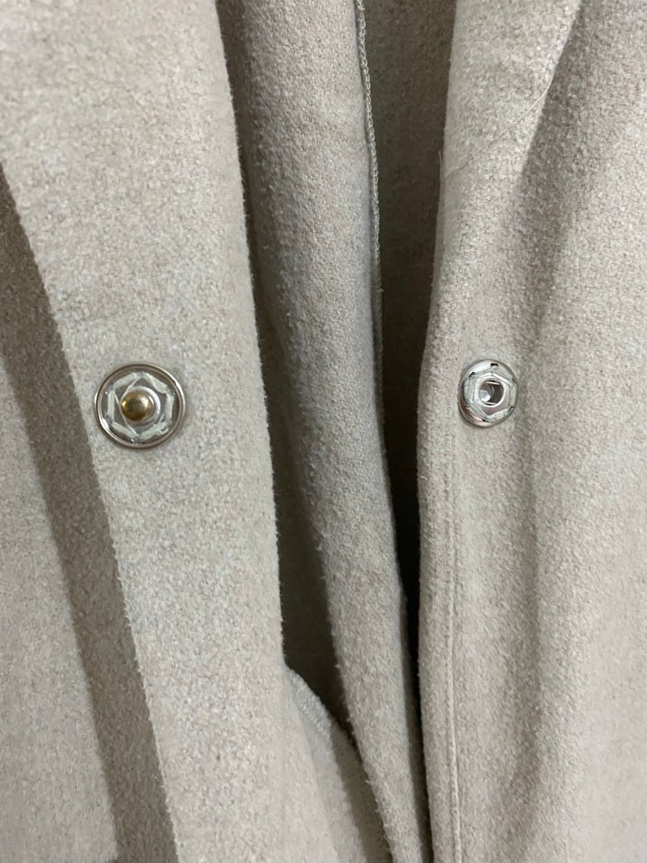 Krem Renk DeFacto Midi Kaban - Görsel 4