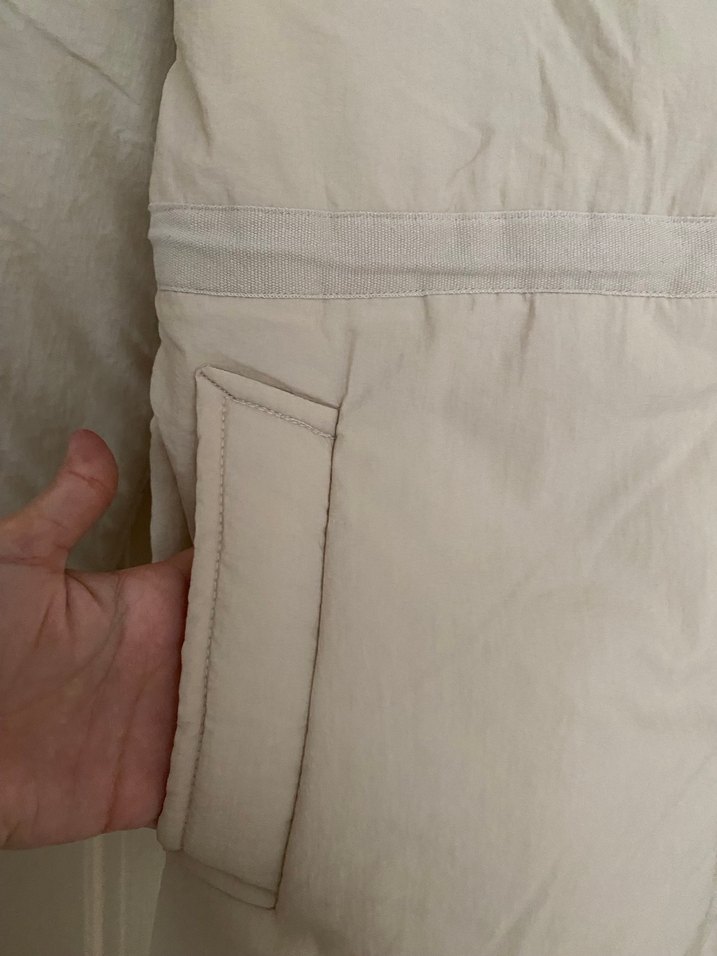 Krem renk dolgulu mont - Görsel 5