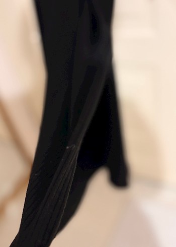 Siyah Uzun Kollu bilek boy Uzun triko Elbise - Görsel 3
