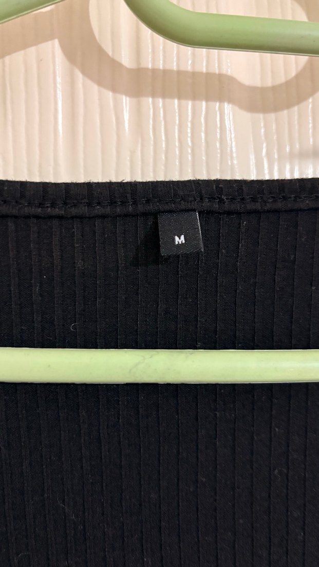 Siyah Uzun Kollu bilek boy Uzun triko Elbise - Görsel 2