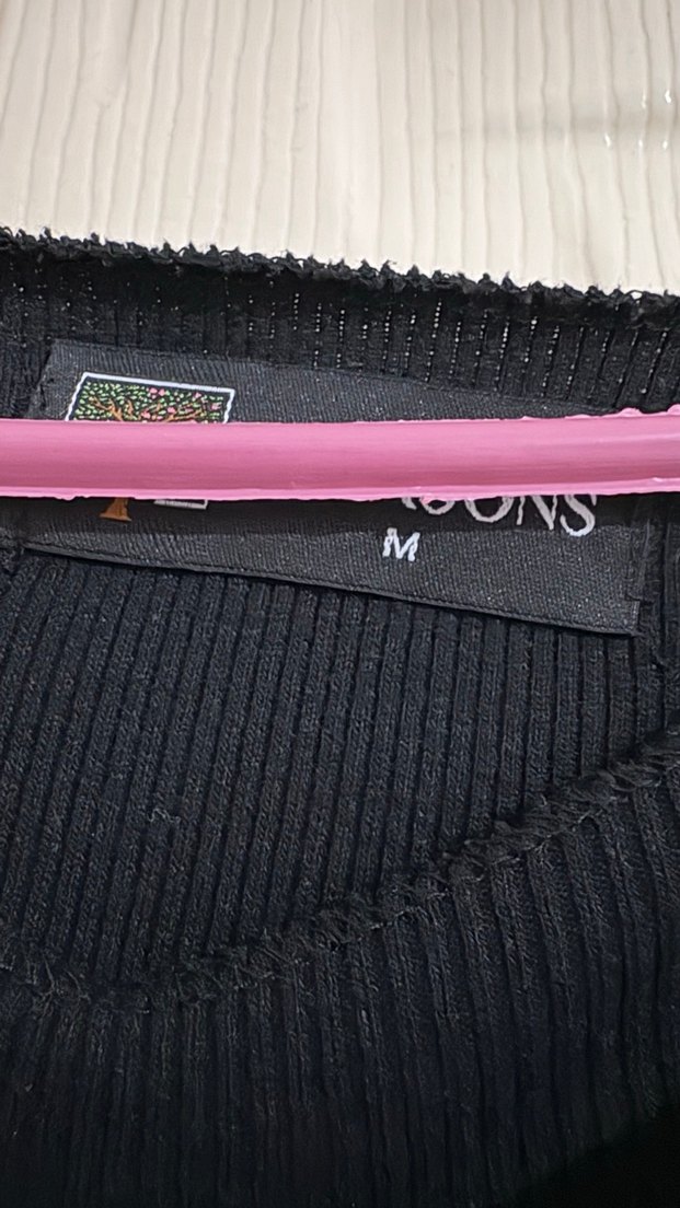 Siyah Uzun Kollu Kemerli Triko Elbise - Görsel 2