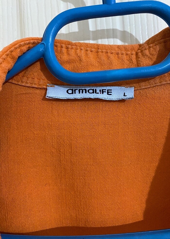 Kadın turuncu gömlek - Görsel 2