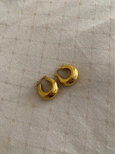Çelik gold küpe