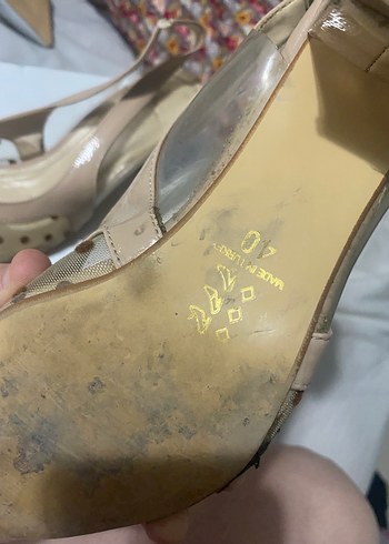 Bej Puantiyeli Kadın Topuklu Ayakkabı - Görsel 2