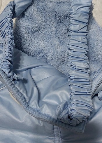 Mavi Düğmeli Erkek Bebek Kayak Tulumu - Görsel 2