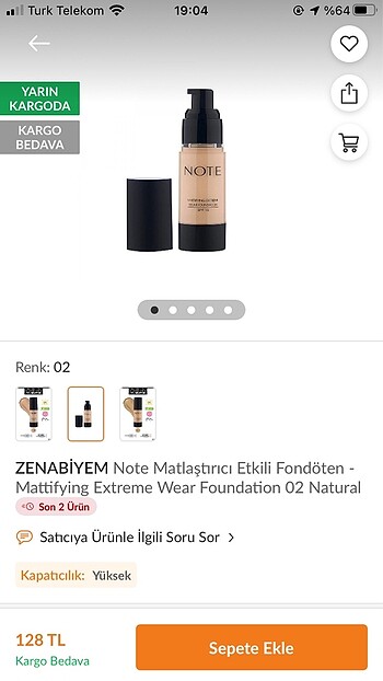 NOTE FOUNDATION 15 SPF NOTE FONDÖTEN