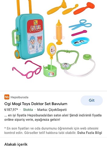 Doktor seti oyuncak