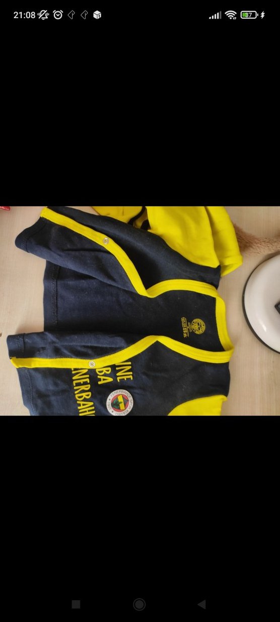 Fenerbahçe Baskılı Sarı Bebek Body - Görsel 2