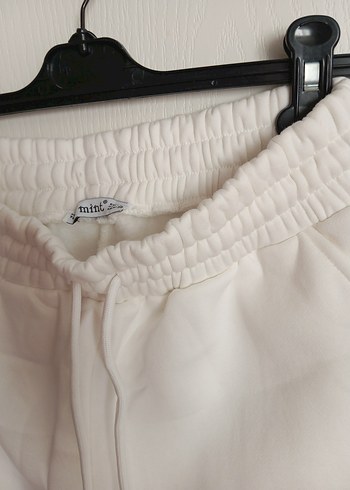 Zara Beyaz Rahat Kesim Kadın Eşofman Altı