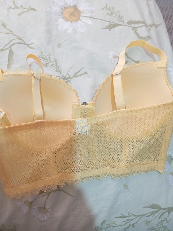 Sarı vintage Bohem Mini Sütyen Büstiyer - Görsel 5