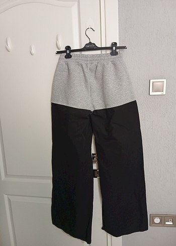 Kadın Gri Siyah Çizgili Bol Kesim Eşofman - Görsel 7