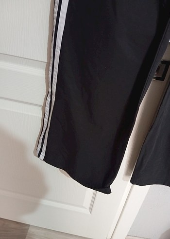 Kadın Gri Siyah Çizgili Bol Kesim Eşofman - Görsel 6