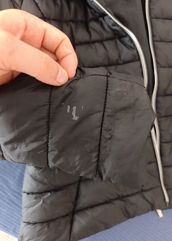 l Beden gri Renk Gri Kapüşonlu Kadın Kışlık Mont
