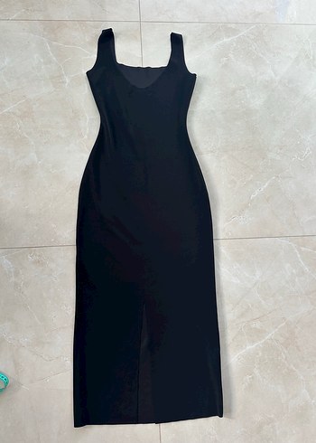 xs Beden siyah Renk Mango midi elbise