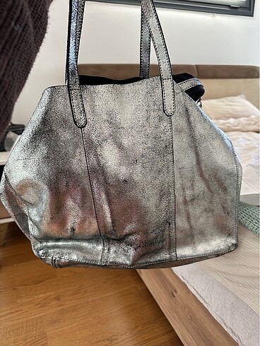 Beden Mango hakiki deri shopper
