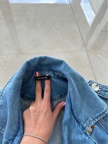 s Beden lacivert Renk Denim Trençkot