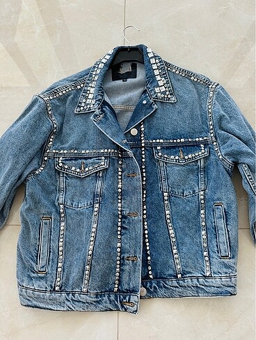 Maje Maje taşlı zımbalı denim ceket