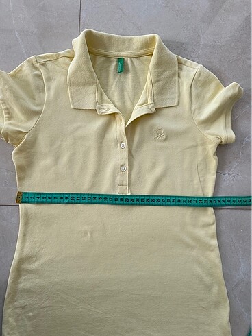 xs Beden sarı Renk Benetton polo tişört