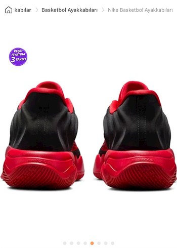 Nike Kırmızı Siyah Basketbol Ayakkabısı - Görsel 5