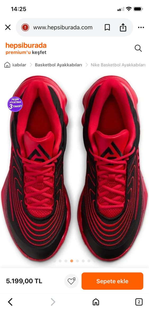 Nike Kırmızı Siyah Basketbol Ayakkabısı - Görsel 4