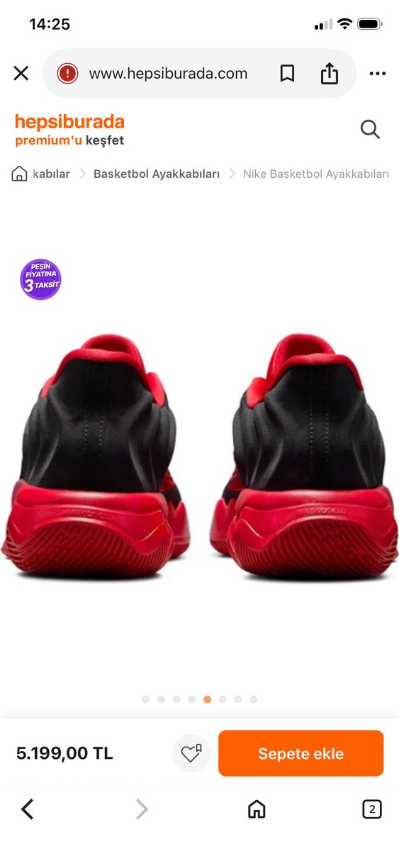 Nike Kırmızı Siyah Basketbol Ayakkabısı - Görsel 5