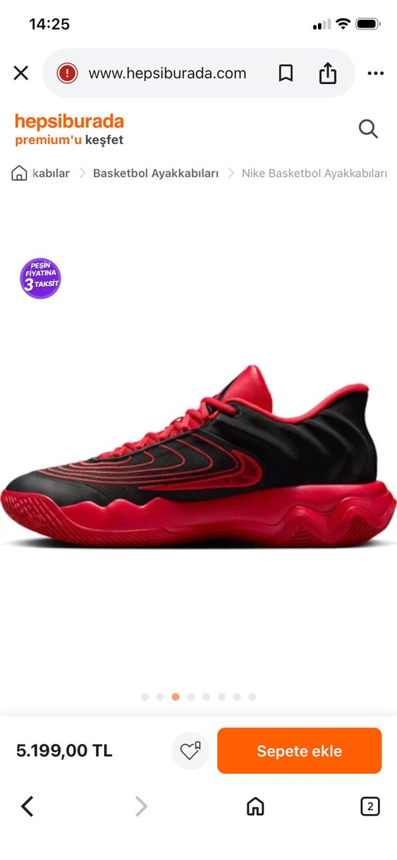 Nike Kırmızı Siyah Basketbol Ayakkabısı - Görsel 3