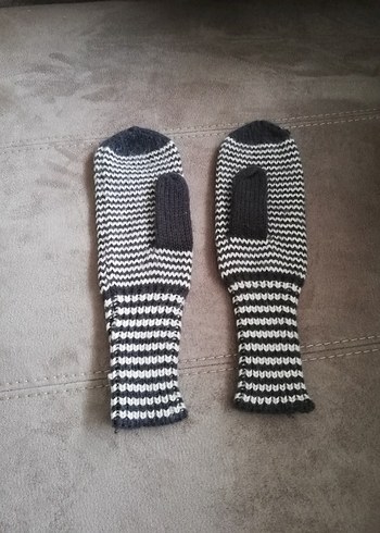 Gri Örgü Kadın Eldivenleri - Görsel 2