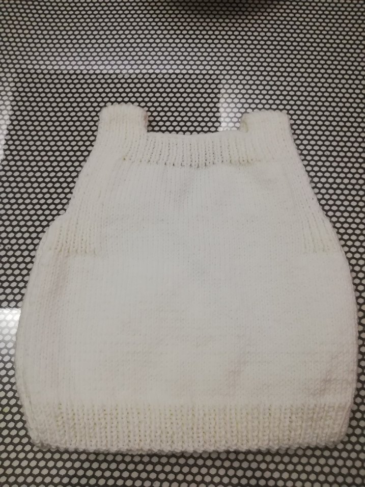 Kız Çocuk Beyaz V Yaka Örgü Süveter - Görsel 2